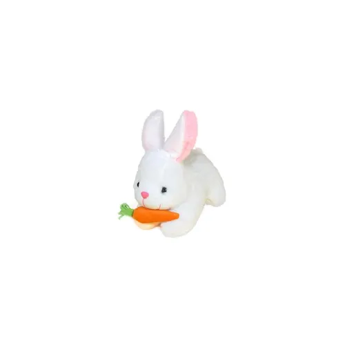 Image of Rabbit with Carrot Stuffed Soft Plush Toy, White 26 cm Pack of 1
