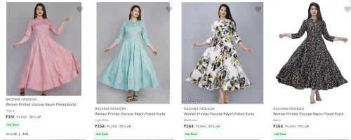 Image of Rachna Fashion Women's Kurtas upto 81% Discount