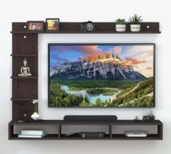 RADHACRAFT Engineered Wood TV Entertainment Unit (Finish Color - Brown, DIY(Do-It-Yourself))