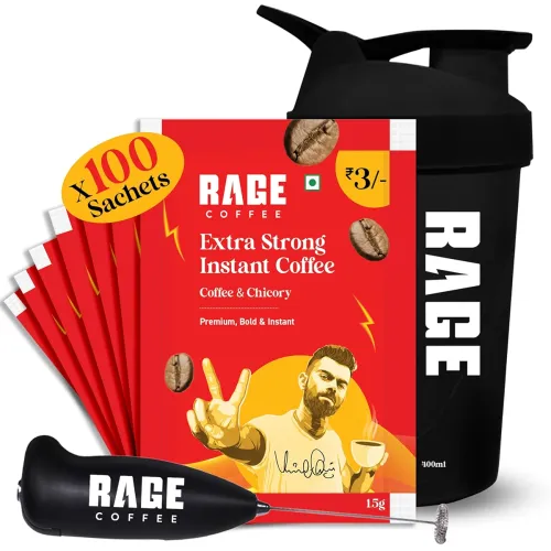 Image of Rage Coffee Extra Strong Premium Blend Coffee Sachets - (Pack of 100) 