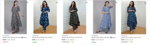 Image of Rahabfab Women's Ethnic Sets upto 81% Discount