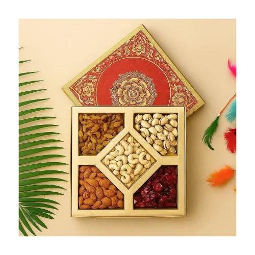 Image of Raja Cashew Kernels® Diwali Gift Dryfruit Gift Box
