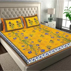 RajasthaniKart® Pure 100% Cotton Double Bed 