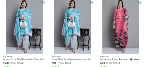 Image of Rajnandini Women's Ethnic Sets Starting @ ₹408