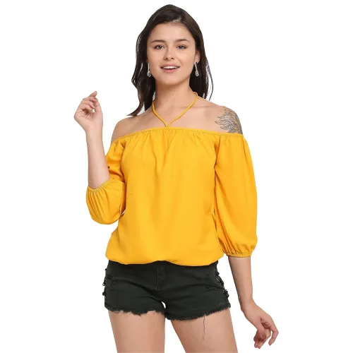 Image of Rajnandini Women's Polyester Regular Fit Top