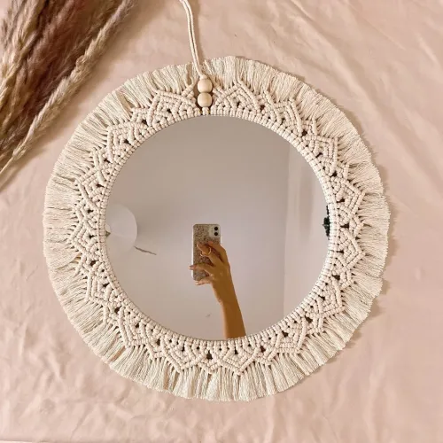 Image of RAKANO Macrame Wall Mounted Mirror