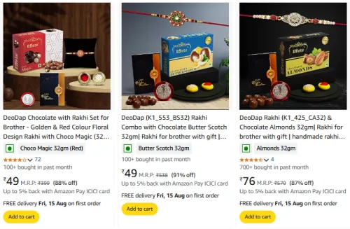 Image of Rakhi Combo With Chocolate @ Start ₹49