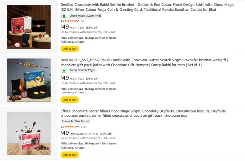Image of Rakhi Set + Rakhi Gifts Starting At ₹49