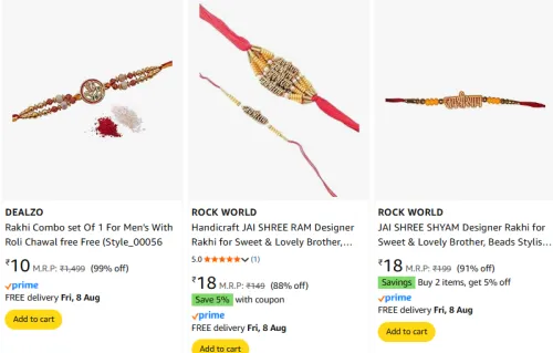 Image of Rakhi Upto 99% Discount | Starting @ ₹10