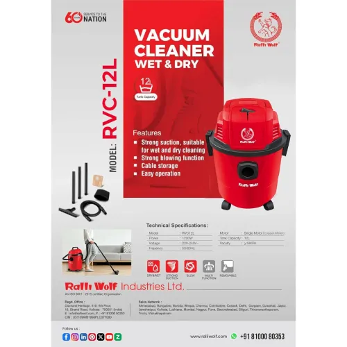 Image of Ralliwolf 12L Wet & Dry Vacuum Cleaner