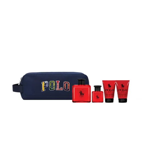 Image of Ralph Lauren Men Polo Red Set - EDT 125ml & 40ml + Body Wash 50ml + After Shave Balm 50ml