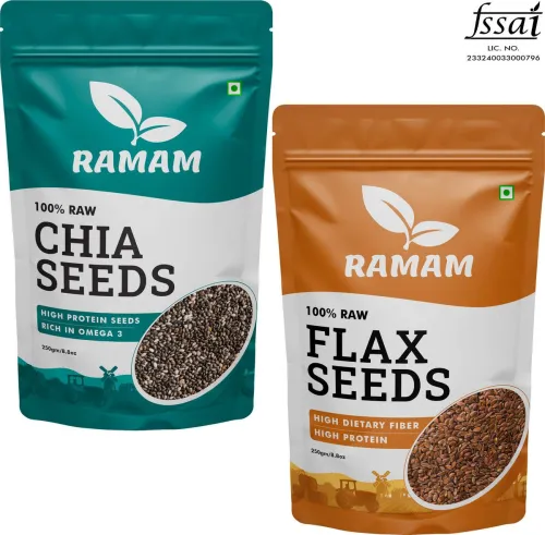 Image of Ramam Chia & Flax Seeds Combo 500 gms pack of 2