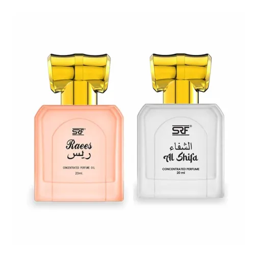 Image of Ramsons SRF Al Shifa & SRF Raees Concentrated Perfume Oil Combo (Pack of 2 x 20ml) | Alcohol Free | Attar Perfume Roll o