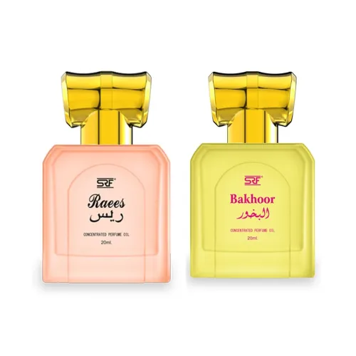 Image of Ramsons SRF Bakhoor & SRF Raees Concentrated Perfume Oil Combo (Pack of 2 x 20ml) | Alcohol Free | Attar Perfume Roll on