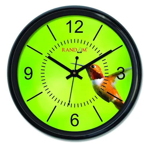 Image of RANDOM 12-inch Plastic & Glass Decorative Wall Clocks 