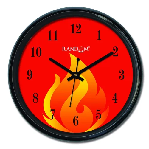 Image of RANDOM 12-inch Plastic & Glass Decorative Wall Clocks for Home, Living Room, Lobby, Kitchen, Plastic Analog Stylish Wall