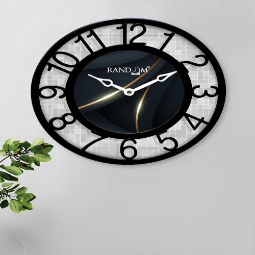 Image of RANDOM Round Plastic Analogue Wall Clock