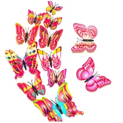 Rangoli Butterfly Wall Stick or Magnet for Home, Office, Kids Room Décor Self Adhesive Removable PVC. Design-20
