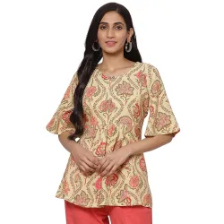 Rangriti Green Liva Short Top for Women