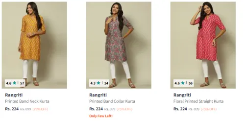 Image of Rangriti women's Kurta @ ₹224
