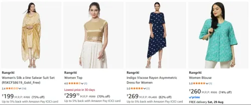 Image of Rangriti Women's Clothing up to 82% Discount