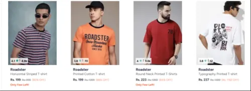 Image of Raodster Men Tshirt Starting @ ₹199