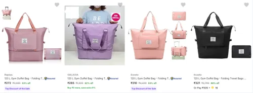 Image of Raptas 120 L Gym Duffel Bag starting @ ₹272