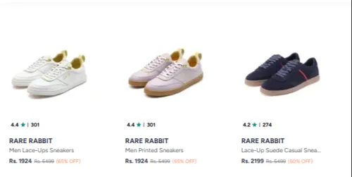 Image of RARE RABBIT Men Footwear at minimum 65% Discount