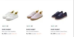 RARE RABBIT Men Footwear at minimum 65% Discount