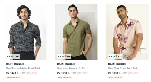 Image of Rare Rabbit Men Shirt Minimum 60% Discount