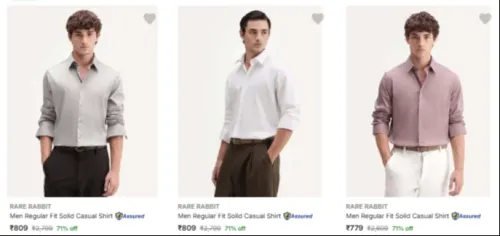Image of Rare Rabbit Men shirts up to 71% Discount 