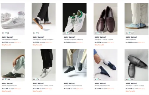 Image of Rare Rabbit Men Shoes Minimum 60% Discount