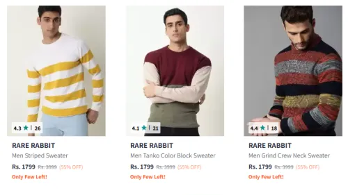 Image of Rare Rabbit Men Sweatshirt Minimum 50% Discount