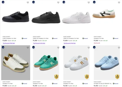 Image of RARE RABBIT Men’s Casual Shoes at minimum 63% Discount