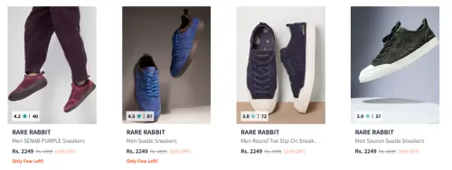 Image of RARE RABBIT Men's Shoes upto 55% Discount