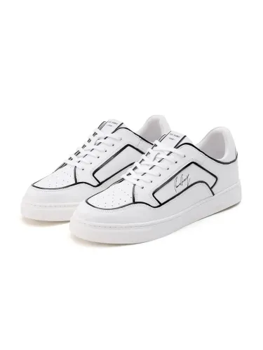 Image of RARE RABBIT Veron Men Perforations Leather Sneakers