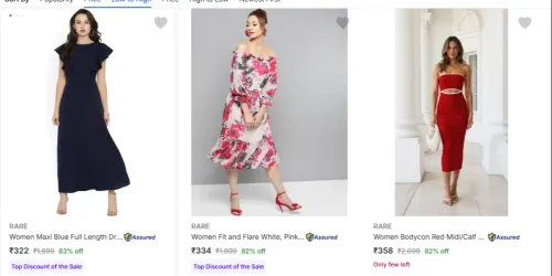 Image of Rare Womens Dresses Minimum 80% Discount