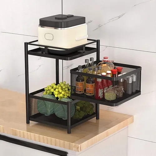 Image of Rasvesh Metal Kitchen Trolley Kitchen Organizer (4 Layer)