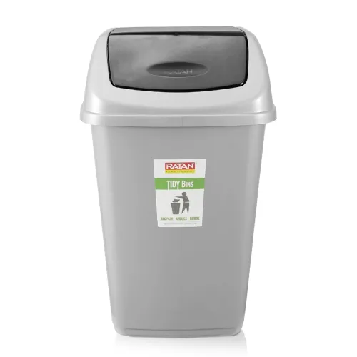 Image of RATAN PLASTICWARE 25L Grey Swing Lid Dustbin