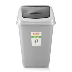 RATAN PLASTICWARE 25L Grey Swing Lid Dustbin