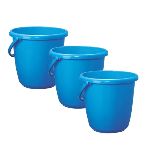 Image of RATAN PLASTICWARE Super Saver 5 Litre Plastic Bucket – Blue, Pack of 3