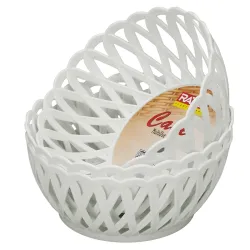 RATAN PLASTICWARE Cane Small Plastic Storage Basket for Fruits