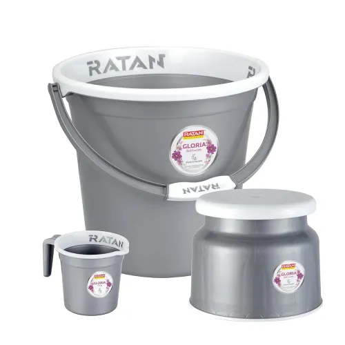 Image of RATAN PLASTICWARE Plastic Bathroom Set3 Pieces