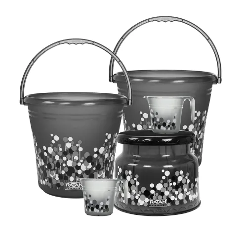 Image of RATAN PLASTICWARE Plastic Bathroom Set of 5
