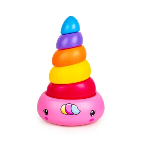 Image of RATNA'S Unicorn Stacker Bright & Engaging Design, Colourful Stacking Rings Ideal for Color & Size Recognition, Perfect T