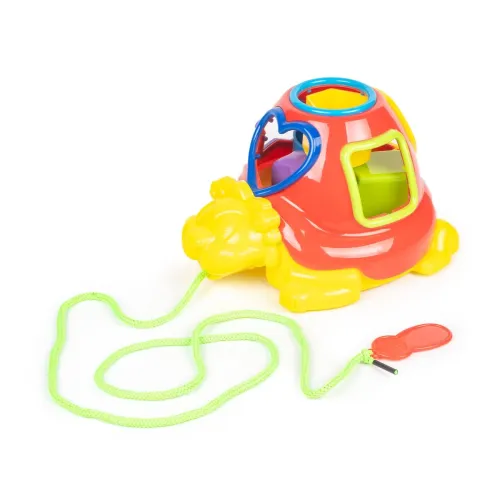 Image of Ratna's 2 in 1 Lion Shape Sorter Pull Along Toy 