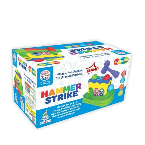 Image of Ratna’s Hammer Strike Knock Ball Toy for Toddlers