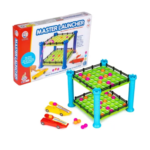 Image of RATNA'S Master Launcher 4 in A Row Challenge Tabletop Game for Kids 5+ Years