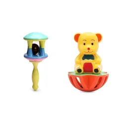 Ratnas Musical Ding Dong Rattle Toy Multicolour for Toddlers, New Born Babies, Non Toxic & Ratnas Musical Doodle Rolyp