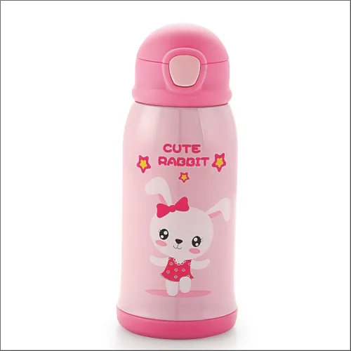 Image of Rawbest Star Kid Surgical Inner Steel Kids Water Bottle, 550 ml, Pink